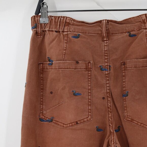 Anthropologie Pants Womens 27 Pilcro The Arch Tapered Embroidered Duck bowleg - Picture 4 of 13